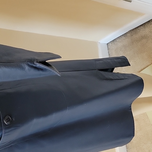 Vintage Blue Leather Dress - Picture 3 of 5